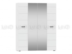 НЭНСИ NEW Шкаф 4-створчатый (Белый глянец холодный/белый) в Ишиме - ishim.mebel-74.com | фото
